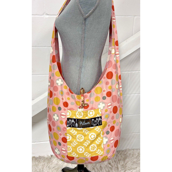 Matilda Jane Platinum First Aid Full Circle Cats Dogs Reversible Sling Hobo Bag - Picture 1 of 11